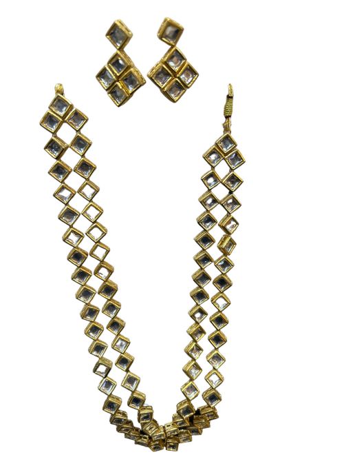 Double line Kundan necklace