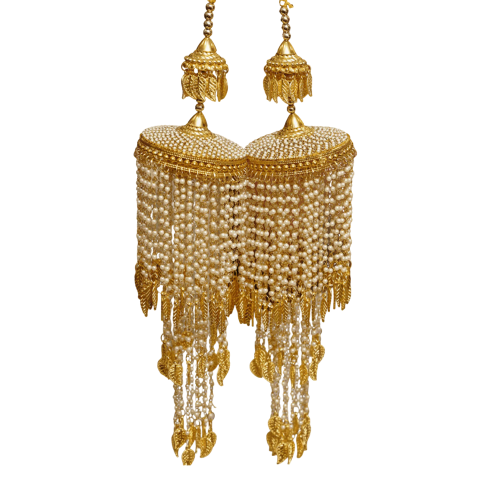 Golden Kaleera with pearls