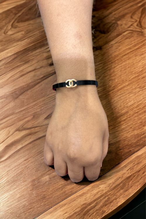 Black anti tarnish bracelet