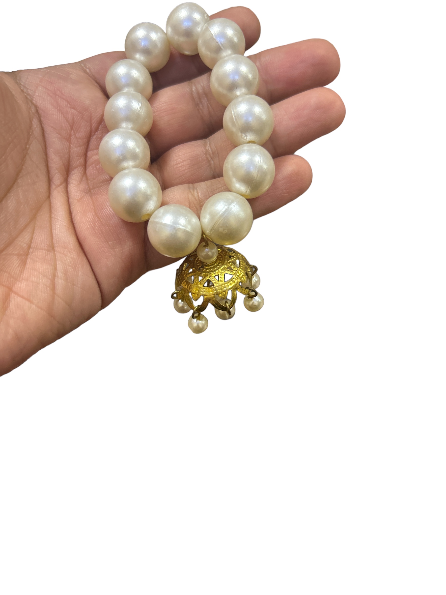 Big pearl adjustable bracelet