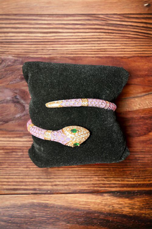 Pink snake bracelet