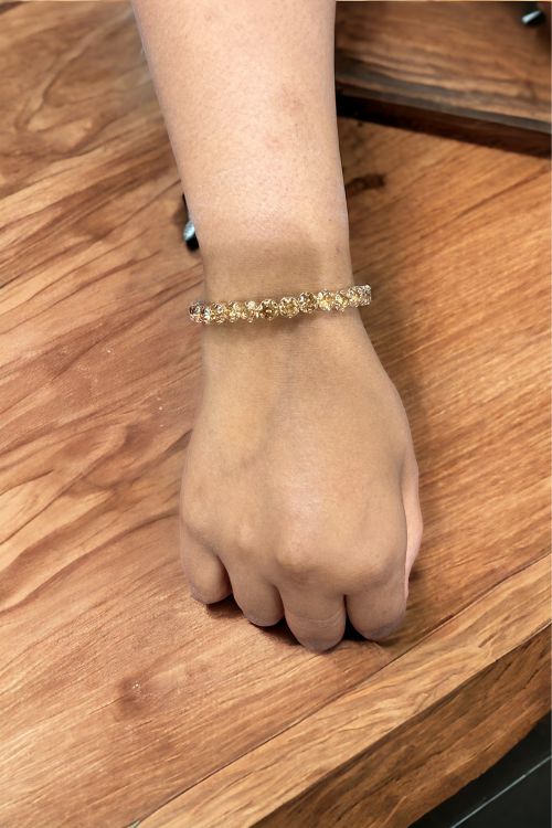 Single line rose gold bracelet