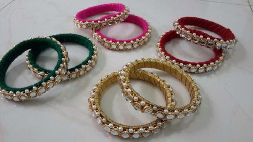Kundan mix colour bangles